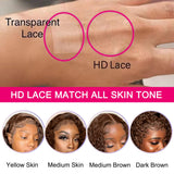 Aonou 200% Density Chocolate Brown Deep Wave Lace Front Wigs Human Hair 13x6 Deep Curly Human Hair Wigs for Women HD Transparent Lace Frontal Wet and Wavy Wigs Pre Plucked 100% Virgin Hair 28inch