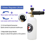 Tool Daily Foam Cannon with 1/4 Inch Quick Connector 1 Liter, 5 Nozzle Tips