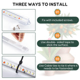 SDOVUERC 16'' 6 Bars Grow Light Strips for Indoor Plants with Auto ON/Off Timer 6/12/18H, 5 Dimmable Levels for Shelves Plant Growing(Pack 1)