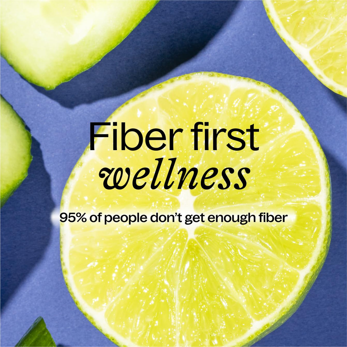 Belli Welli Fiber Supplement for Women & Men – Premium Daily Fiber Powder from Organic Acacia with Added Collagen, Electrolytes & Probiotics – No Bloat, Constipation & Gut Health Support (Cucumber)