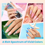 Beetles Gel Nail Polish Set, 119 PCS 100 Colors Gel Polish Kit Base Glossy Matte Glitter Top Coat Gel Polish Pastel Glitter Pearl Cat Eye White Red Pink Nude Green Blue Gel Valentines Gift for Women