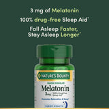 Nature's Bounty Melatonin, Promotes Relaxation & Sleep, 100% Drug Free Sleep Aid, 3 mg, 120 Quick Dissolve Tablets (Pack of 3)