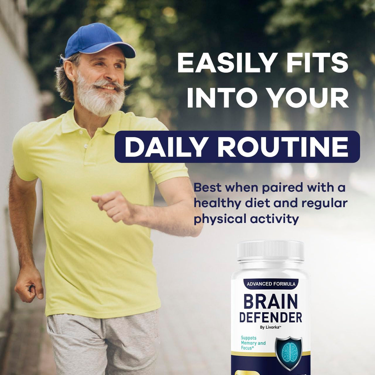 (2 Pack) Brain Defender - Official Brain Defender Supplement Advanced Pills, Natural Brain Defender Brain and Memory Support, Brain Defender Health & Wellness Multivitamin, 120 Capsules for 2 Months