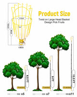 BlumeTrec 6.5FT Fruit Picker with Basket, Apple Picking Tool 35–77 Inch Adjustable Pole, Long-Handle Mango Grabber, Tree Fruit Catcher for Harvesting Lemon Pear Orange Avocado Peach Citrus Grapefruit