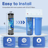 ICEPURE 1 Micron 2.5" x 10" Whole House CTO Carbon Sediment Water Filter Cartridge Compatible with DuPont WFPFC8002, WFPFC9001, SCWH-5, WHCF-WHWC, WHCF-WHWC, FXWTC, CBC-10, RO Unit, Pack of 3