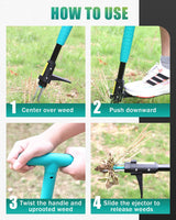 Breeze Touch 39" Weed Pulling Tool, 3-Claw Detachable Weed Puller Tool with Long Handle, Heavy Duty Stand Up Weeder Weeding Tool for Lawn, Yard, Garden, Crabgrass, Dandelion Picker, Weed Remover