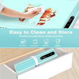 Warming Mat for Food Warmer Heating: Electric Silicone Hot Trays & Warm Buffer Plate 7-Level Temperature Control,Foldable Heat Pad,Keep Dishes Heater,Gift for Kitchen & Party - Seafoam