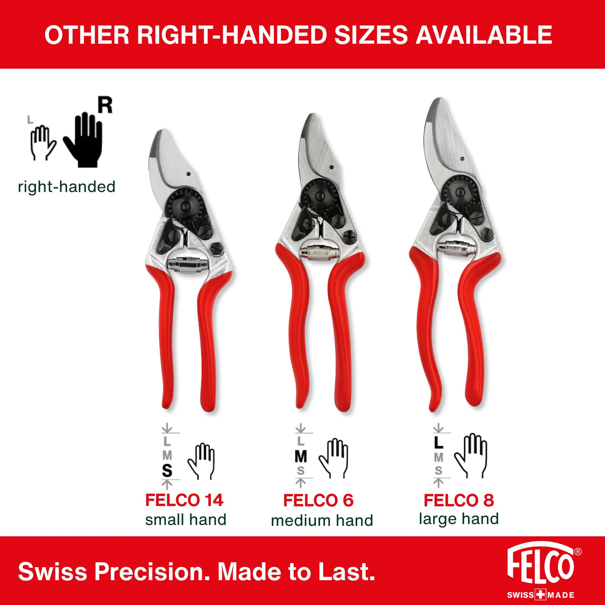 FELCO 6 ELITE Pruning Shears – 7.7" Swiss-Made Garden Clippers with Leather-Wrapped Handle for Medium Right Hands | Hand Pruners for Gardening | Garden Tool Cutter with Bypass Blade, Aluminum Body