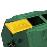 Saicool 43 Gallon Large Dual Chamber Composting Tumbler Outdoor Garden Rotating Compost Bin Tumbling Composter with Sliding Door, Green
