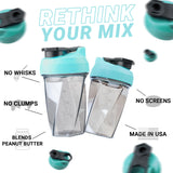 HELIMIX 1.5 Vortex Blender Shaker Bottle Holds Upto 20oz | No Blending Ball or Whisk | USA Made | Portable Pre Workout Whey Protein Drink Shaker Cup | Mixes Cocktails Smoothies Shakes | Top Rack Safe