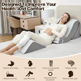 PIASHJOY 4pcs Wedge Pillow Set for After Surgery,Bed Wedge Pillows for Sleeping,Post Surgery Recovery， 45 Degree Wedge Pillow for Acid Reflux Relief and Anti-snoring，