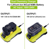 18-Volt P117 Rapid Charger Replace for Ryobi 12V-18V Battery One+ Lithium-Ion/NiCad/NiMh Battery P102 P108 P189 P197 P103 P105 P107 P190 P191 PBP002 PBP005