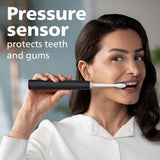 Philips Sonicare 4100 Rechargeable Electric Toothbrush, Advanced Plaque Removal, Pressure Sensor, Includes Brush Head Case, Black BD5003AZ