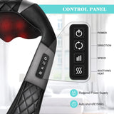 Shiatsu Neck and Back Massager with Heat - Deep Tissue 4D Kneading Shoulder Massage Pillow for Back, Neck and Shoulder, Body Muscle Pain Relief, Use at Home, Office, Car - Gifts for Women Men Dad Mom