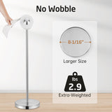 KES Toilet Paper Holder Free Standing 26" H (Taller Version), Toilet Paper Holder Stand with Weighted Base for Bathroom, Rustproof 18/8 Stainless Steel Polished Finish, BPH283S66