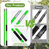 Pterying Pole Saws for Tree Trimming - 7.3-27 ft Manual Tree Trimmer with Sharp Steel Blade and Scissors, Long Reach High Branch Cutter for Garden Landscaping Pruning Palms Shrubs Fruit Trees