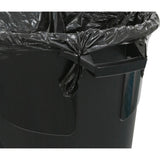 32 Gallon Heavy Duty Plastic Garbage Can, Included Click Lock Lid, Large Trash Can Sturdy Handles, Garage Trash Can, Indoor and Outdoor, Black