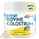 Energievoll Bovine Colostrum Supplement Powder - 60% IgG 3000 mg for Gut, Hair Growth, Beauty, and Immune, Easy to Mix, Unflavored (50 Servings)
