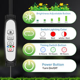 SDOVUERC Tri-Heads Grow Lights for Indoor Plants, Full Spectrum Plant Lights for Indoor Growing with Adjustable 360° Gooseneck, 6/12/18H Timer & Dimming for Seedlings(Pack 2)