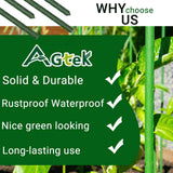 AGTEK 36" Garden Stakes, 50PCS Plastic Coated Plant Stakes, 3ft Plant Support for Climbing Plants