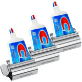 Toothpaste Squeezer Tube Roller Stainless Steel Tube Squeezer Rollers, Saves Toothpaste, Creams, Puts an end to Waste - Simple and Practical (Silver)