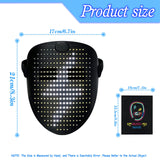 MOYACA Led Mask with Sound Effects and Gesture Sensing, Transforming Light up Music Mask with Voice for Halloween Rave Costume Christmas Cosplay Birthday Masquerade Dj Parties