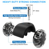 Office Chair Caster Wheels (Set of 5),Heavy-Duty Chair Wheels Support 2200lbs,Mute Rubber Chair Casters for Hardwood Floors and Carpet,2 Inch Universal Fit (Black)