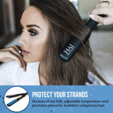 HAI Convertible Ceramic Hair Straightener for Women - Professional Fast Heating Flat Iron with 5 Temperature Levels for All Hair Types - (Classic Blue)