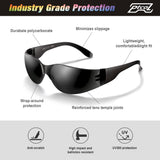 28 Pack Safety Glasses (Bulk Pack of 24+4) Unisex Black Tinted Anti-Scratch Protective Goggles Impact Resistant Lens Eyewear with ANSI Z87.1 Certified Perfect for Construction, Shooting and Laboratory