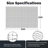Jollybower Bird Netting 25'x50' Heavy Duty Nylon, 3/4" Square Mesh Poultry Chicken Coop Netting, Garden Netting for Fruit Trees Plants Against Hawks Wild Animals