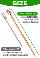 6 Pack 15" Electroculture Copper Gardening Antenna, Electroculture Plant Stakes, Copper Wire for Garden Stakes, Tensor Rings Coppers, Electro Coil Support Rods Kit Growing Vegetable Flowers