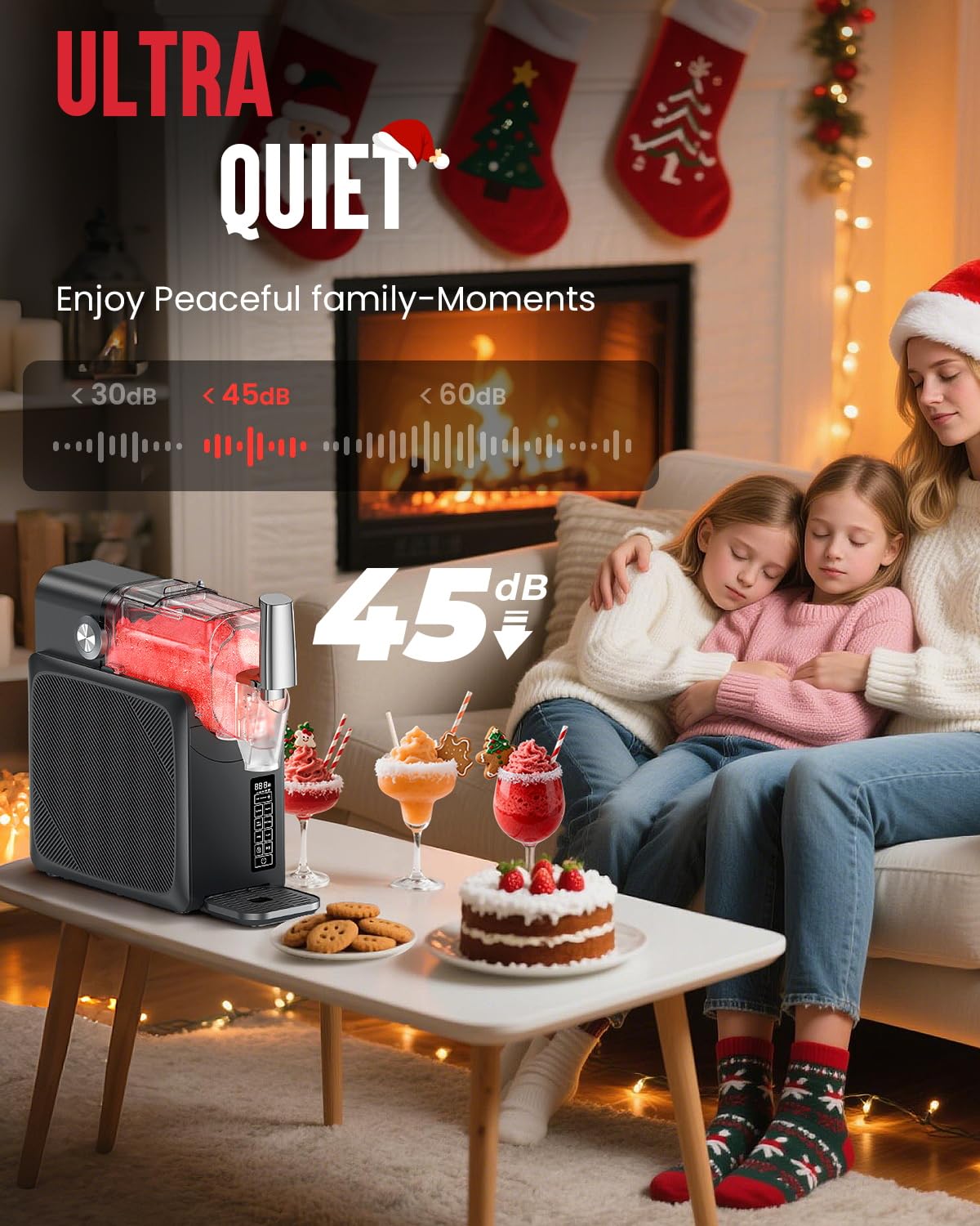 Slushie Machine No Ice Needed 88oz, Slushy Machine for Home with LED Display and 5 Preset Modes, Auto-Clean, Frozen Drink Maker Perfect for Margarita,Frappés, Cocktail Smoothie, Milkshake and More