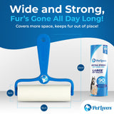 PetLovers 6.3" Large Lint Roller for Pet Hair Extra Sticky 270 Sheets, Ideal for Pet Hair Removal from Furniture & Clothes, Dog and Cat Lint Remover 3 Pack