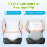 Soft Support Memory Foam Seat Cushion - Wide Cushion for Wide Hip Office Workers, Car Drivers - Sciatica,Tailbone Pain Relief,Office Chair Cushion & Car Seat Cushion (Gray)
