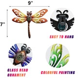 BVLFOOK Metal Dragonfly Wall Art, Metal Indoor Outdoor Fence Wall Decor