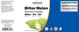 Nutricost Bitter Melon 600mg (2,400mg Equivalent), 180 Capsules - Gluten Free, Non-GMO
