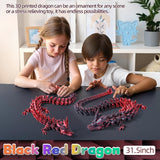 31.5 Large 3D Printed Dragon Bigger Fidget Animals Toys, Giant Flexible Articulated Fidget Toy, Huge 3D Printed Crystal Dragon Halloween Home Office Executive Desk Decor, Christmas 3D Print Toy 2025