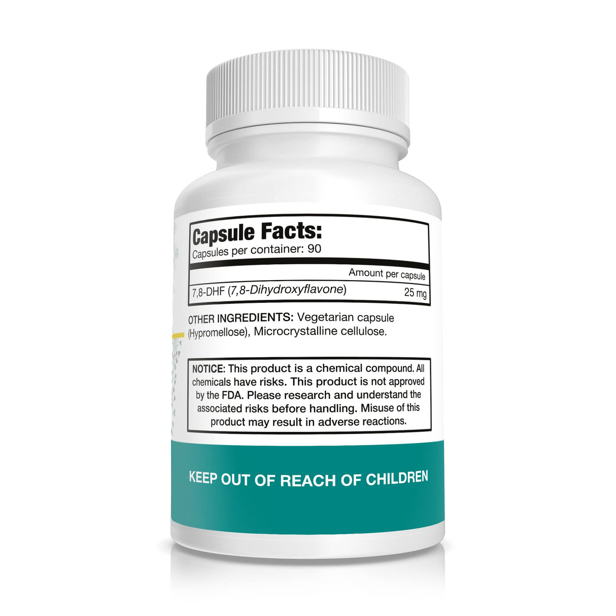 Pure Nootropics 7,8-DHF (7,8-Dihydroxyflavone) Capsules | 25 mg | 90 Vegetarian Capsules