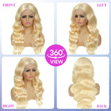 30 Inch 613 13x6 Lace Front Wig Human Hair 200 Density Blonde Wig Human Hair 613 HD Lace Frontal Wig Human Hair 13x6 Blonde Lace Front Wigs Human Hair Pre Plucked 613 Blonde Human Hair Wig for Women