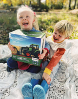 Uarzt Remote Control Tractor Toy with Trailer | Metal Front & Front Loader Farm Vehicle Set with Lights & 8-Wheel Design, RC Tractor Truck for Boys Ages 3-9, Fun Farm Toy Gift for Kids