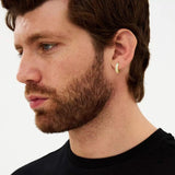 FEYIR 9 Pairs Earrings for Men Stainless Steel Small Hoop Earrings Hypoallergenic CZ Cross Dangle Earrings Cubic Zirconia Stud Earrings Huggie Men's Earrings Set