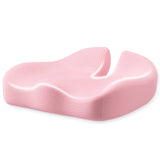 CJACSOC Seat Cushion, Extra Large Memory Foam Cushion for Office Chair Cushions, Ergonomic Cushions Pad Pillow for Pressure Relief Sciatica & Pain Relief for Long Sitting, Pink