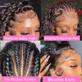 30 Inch Deep Wave Lace Front Wigs Human Hair Pre Plucked 13x6 HD Lace Front Curly Wigs Human Hair 200% Density Glueless Frontal Wigs Human Hair with Baby Hair Curly Wigs for Women Natural Black