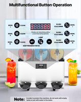 VEVOR Commercial Slushy Machine, 15Lx3 Triple Tank Margarita Machine, 180 Cups Stainless Steel Margarita Smoothie Frozen Drink Machine, Slushie Machine for Party Restaurants Cafe Bars