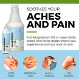 Pure Magnesium Oil Spray 32oz - Topical Magnesium Spray for Sleep Extra Strength - Less Sting - Less Itch - 100% Natural and Organic Oil - Made in USA
