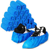 Green Convenience 200 Pack 100 Pairs Disposable Shoe Covers Boot Cover Waterproof, Dust proof, The Size Fit Most, Non-slip, Blue, Protect Your Shoes, Floor, Carpet