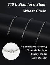 925 Sterling Silver Rope Chain 2.5mm Silver Chain Necklace for Men Women24