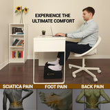 Cartizma Ergonomic Foot Rest Under Desk - Non-Slip, Adjustable, Washable Covers for Pain Relief - Office, Home & Travel