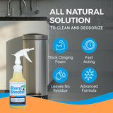 Sharpshooter, Heavy-Duty Trash Can Odor Eliminator & Degreaser, Garbage Surface Cleaner and Deodorizer Foam, Professional-Grade, Fresh Citrus Scent, 32 oz, Pack of 2