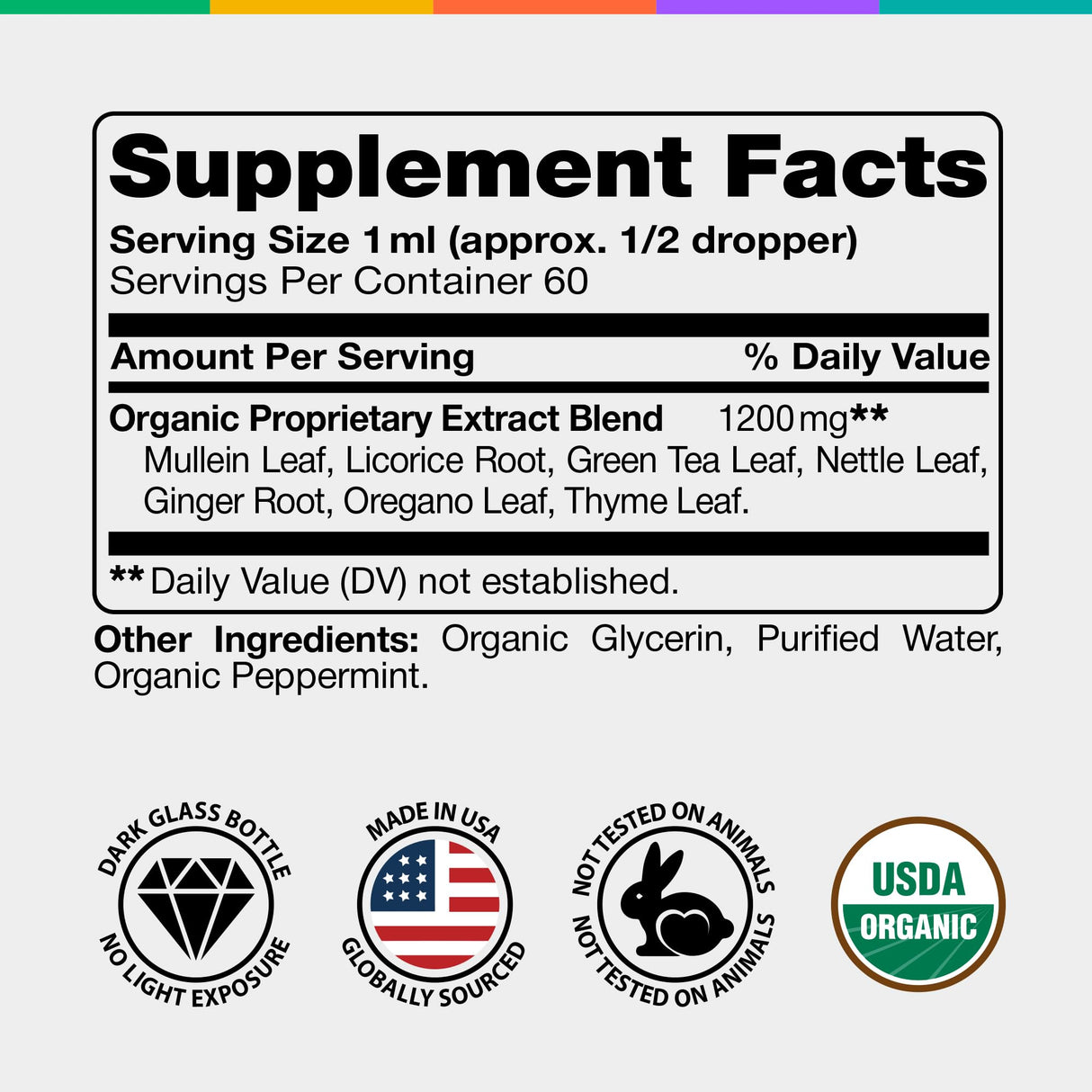 IQ BIOLOGY Mullein Drops for Lungs - USDA Organic Mullein Supplement with Arjuna - Made in USA - Lung Detox for Smokers, Bronchial Cleanse with for Respiratory to Clear Lungs, Break Up Mucus*, 2 oz